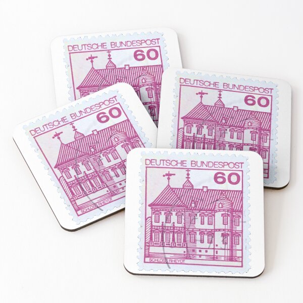 Item preview, Vintage East German Pink 60 Mark Postage Stamp designed and sold by red-amber65.