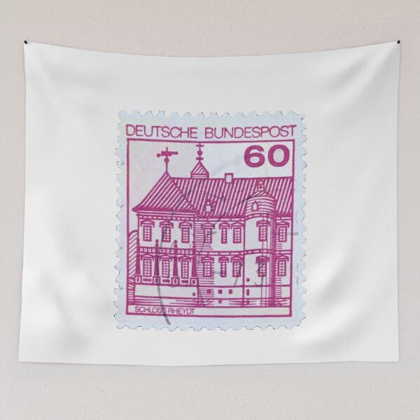 Item preview, Vintage East German Pink 60 Mark Postage Stamp designed and sold by red-amber65.