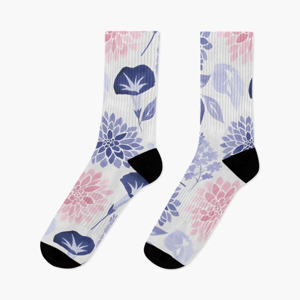 Item preview, Pastel Pink and Blue Watercolor Floral Pattern designed and sold by Animepic222.