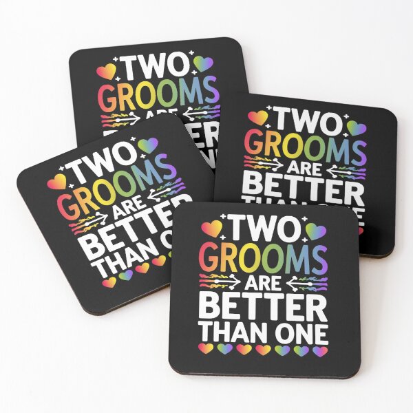 Item preview, Two Grooms Are Better Than One LGBT Gay Wedding Pride  designed and sold by MicanCuteStore.