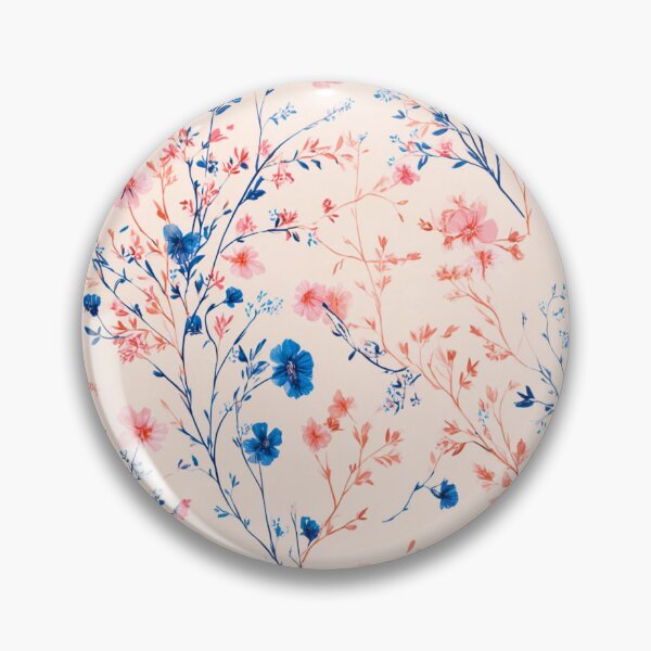 Item preview, Delicate Blush Blue Floral Seamless Pattern designed and sold by BonaDesignsArt.