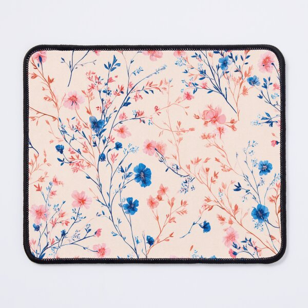 Item preview, Delicate Blush Blue Floral Seamless Pattern designed and sold by BonaDesignsArt.