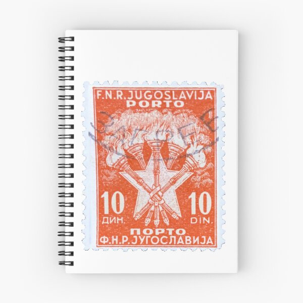 Item preview, Vintage Yugoslavia Star Orange Postage Stamp designed and sold by red-amber65.