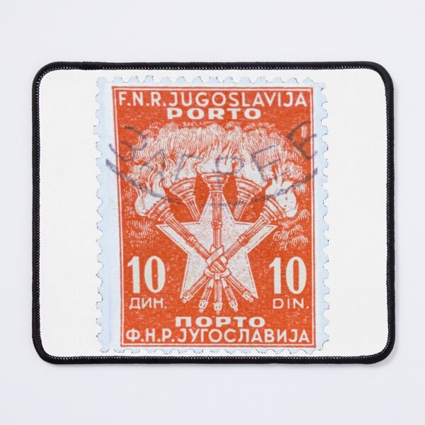 Item preview, Vintage Yugoslavia Star Orange Postage Stamp designed and sold by red-amber65.