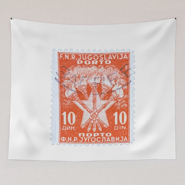 Item preview, Vintage Yugoslavia Star Orange Postage Stamp designed and sold by red-amber65.