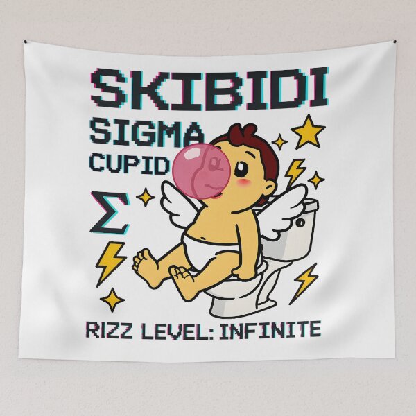Item preview, Skibidi Sigma Baby Cupid on Throne designed and sold by AnnDesignStudio.