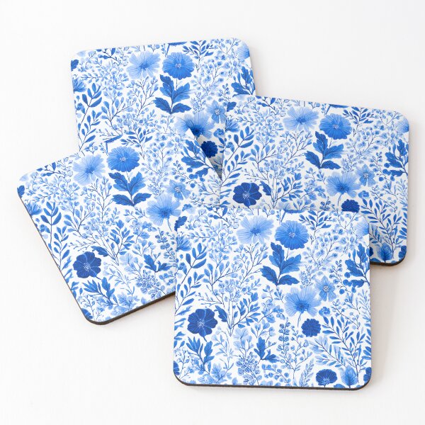 Item preview, Blue Flowers Seamless Pattern designed and sold by BonaDesignsArt.