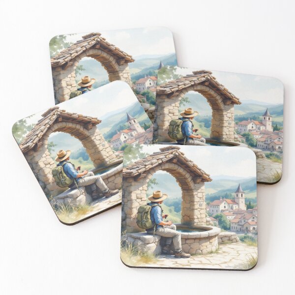 Item preview, Way of St. James, stop at the fountain designed and sold by jefboutique6150.
