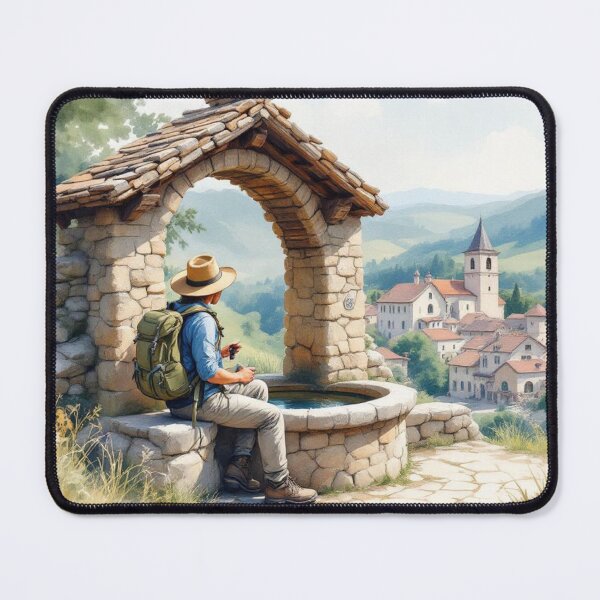 Item preview, Way of St. James, stop at the fountain designed and sold by jefboutique6150.