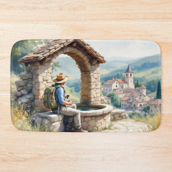 Item preview, Way of St. James, stop at the fountain designed and sold by jefboutique6150.