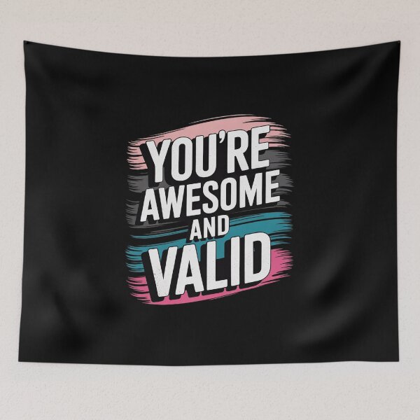 Item preview, You're Awesome And Valid Genderfluid LGBT Gender Fluid Queer designed and sold by MicanCuteStore.