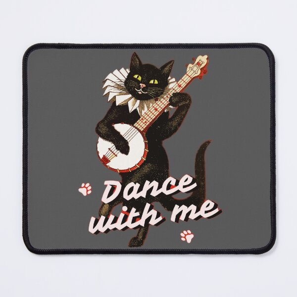 Item preview, Vintage Black Cat Playing Banjo - Dance With Me Romantic Design designed and sold by ConfuseLab Alt.