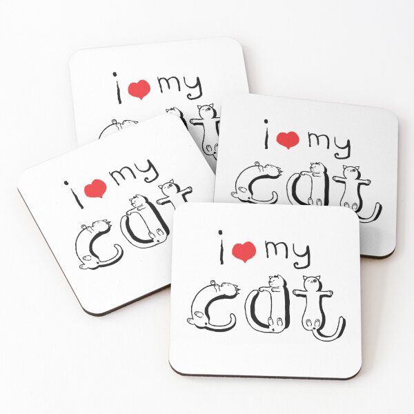 Item preview, I love my Cat Red White Black designed and sold by shamvandamn.