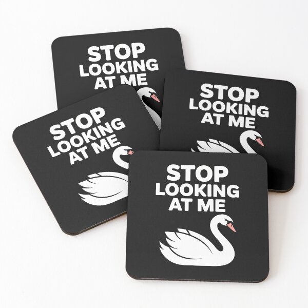 Item preview, Stop Looking At Me Funny Swan Introvert Humor designed and sold by JoannMinndy.