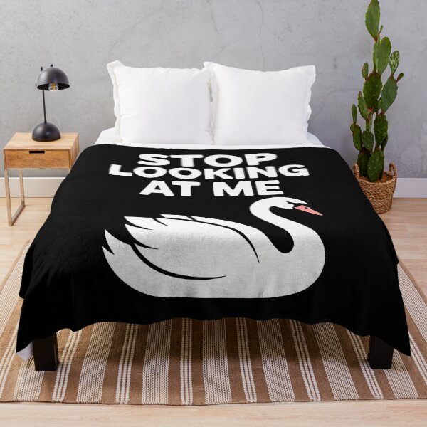 Item preview, Stop Looking At Me Funny Swan Introvert Humor designed and sold by JoannMinndy.