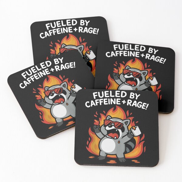 Item preview, Fueled By Caffeine And Rage designed and sold by Marbleroad.