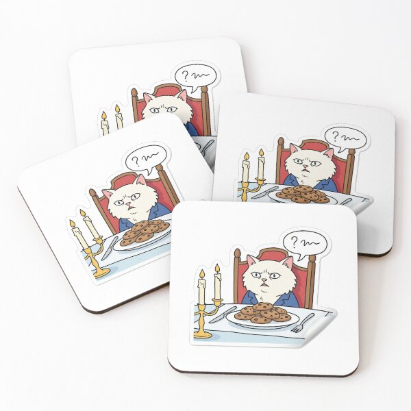 Item preview, Confused Cat Dinner Table Meme Cookies Fancy Cat Internet Meme designed and sold by ArtByYunus.