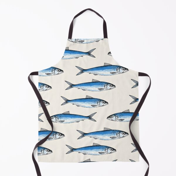 Item preview, BLUE SARDINES WALLPAPER PATTERN designed and sold by infinitearte.