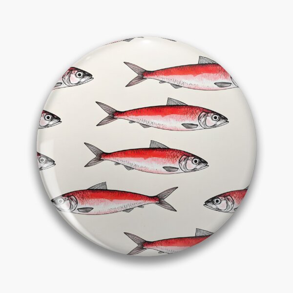 Item preview, RED SARDINES WALLPAPER PATTERN designed and sold by infinitearte.