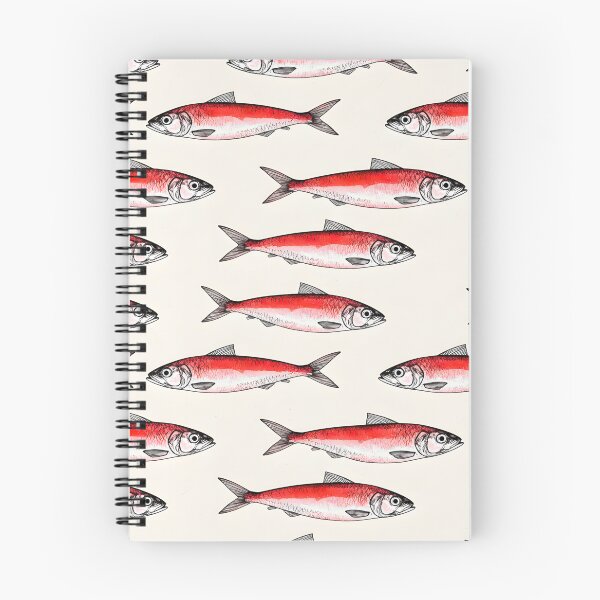 Item preview, RED SARDINES WALLPAPER PATTERN designed and sold by infinitearte.
