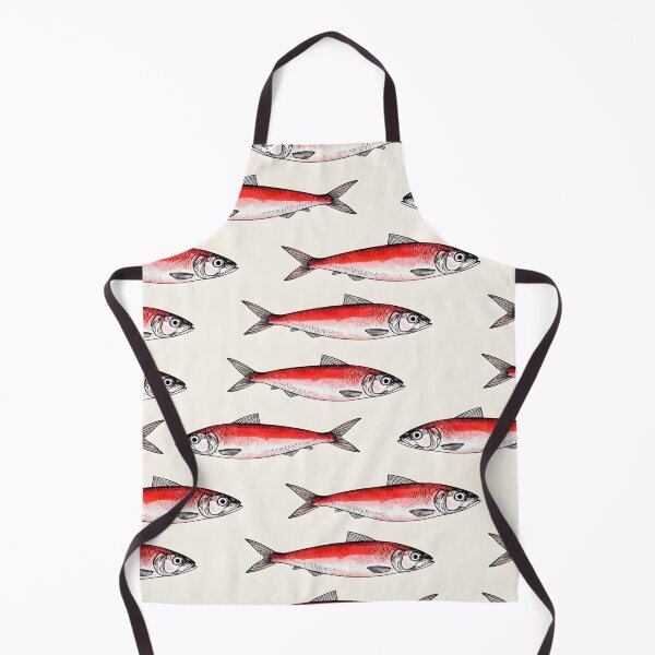 Item preview, RED SARDINES WALLPAPER PATTERN designed and sold by infinitearte.