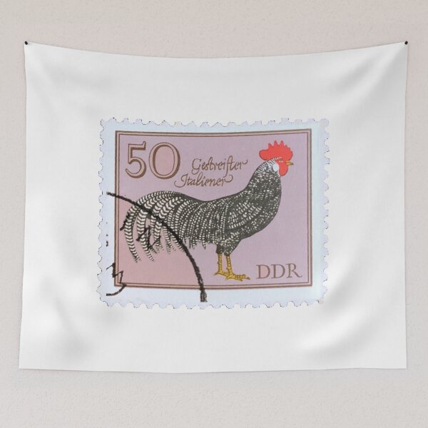 Item preview, East German Cockerel Vintage Postage Stamp designed and sold by red-amber65.