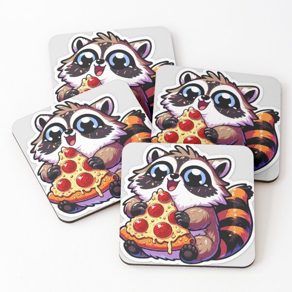 Item preview, Trash is Treasure - Raccoon Eating Pizza Sticker designed and sold by apeles68.