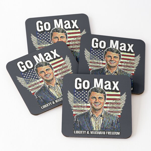 Item preview, Go Max: Charlie Kirk Political Statement – Liberty & Maximum Freedom - Navy Suit - Black edition designed and sold by Miss Cutie Designs.
