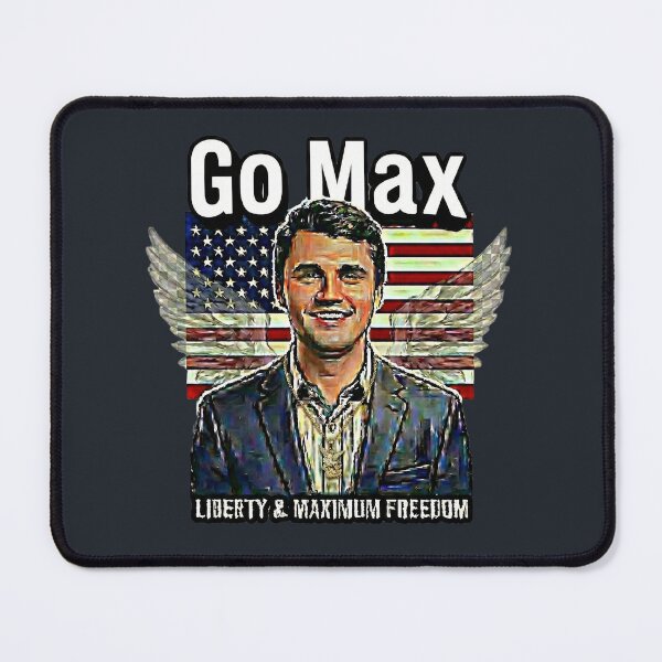 Artikelvorschau, Go Max: Charlie Kirk Tribute – Liberty & Maximum Freedom – Navy Suit – Black Edition entworfen und verkauft von Miss Cutie Designs.
