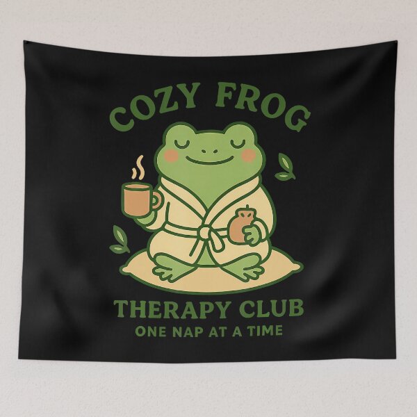 Item preview, Cozy Frog Therapy Club  Calm And Cozy designed and sold by ChelseaEula.