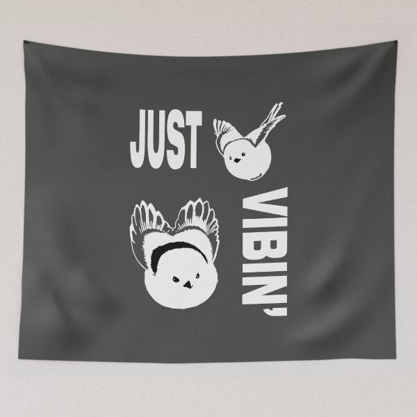 Item preview, Japanese Long-Tailed Tit - Just Vibin' designed and sold by SKETCHYANDGRAPHIC.