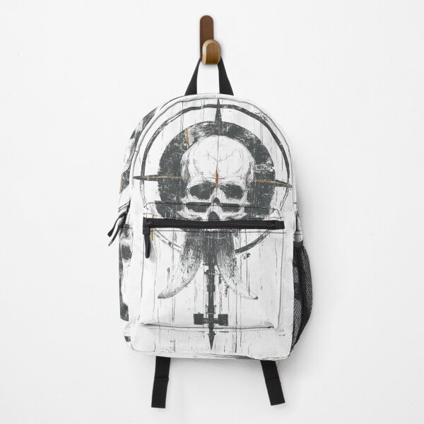 Item preview, Occult Horned Skull Target Symbol Grunge Graphic designed and sold by Shoot-The-Moon.