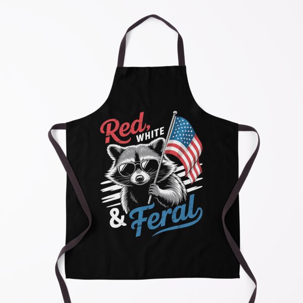 Item preview, Red White And Feral Racoon 4Th Of July designed and sold by johnertullio.