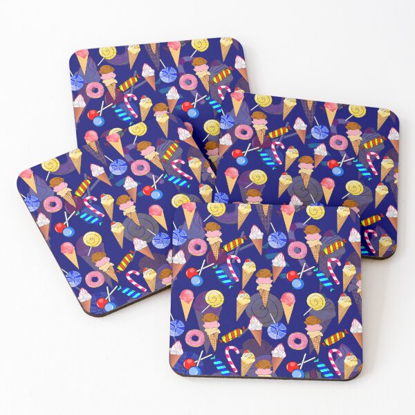 Item preview, Ice-cream, Donuts, Sweets, Lollipop Design - Blue  designed and sold by PatternTitan.