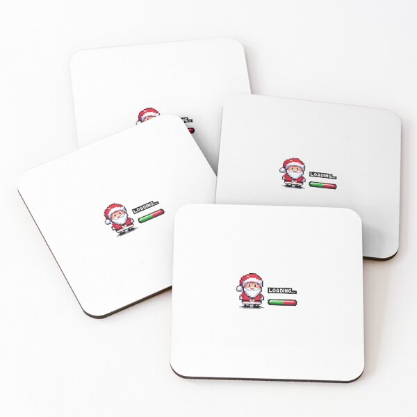 Item preview, Pixel Santa Loading – Cute Gamer Christmas designed and sold by MelocotonDreams.