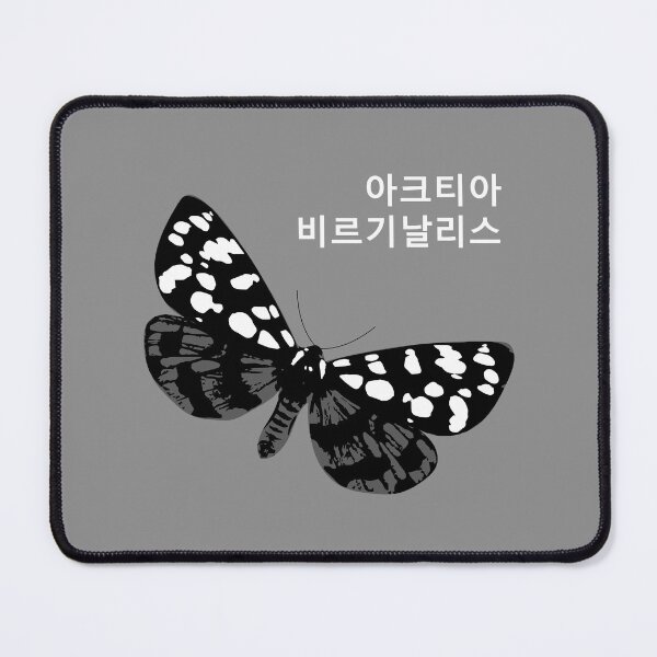 Item preview, Ranchman's Tiger Moth (Arctia virginalis) Minimalist Art Print with Korean Hangul designed and sold by SKETCHYANDGRAPHIC.