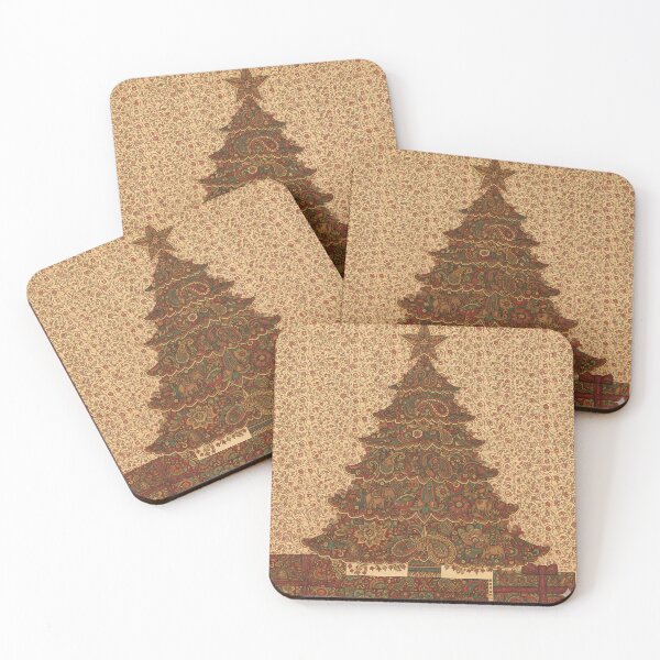 Item preview, Kalamkari-Inspired Festive Christmas Tree designed and sold by digisetumedia.