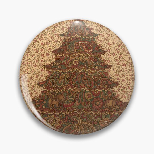 Item preview, Kalamkari-Inspired Festive Christmas Tree designed and sold by digisetumedia.