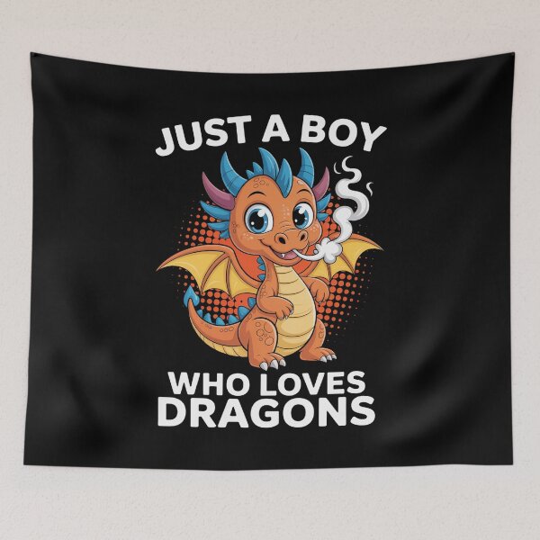 Item preview, Just A Boy Who Loves Dragons designed and sold by Elenasriveras.