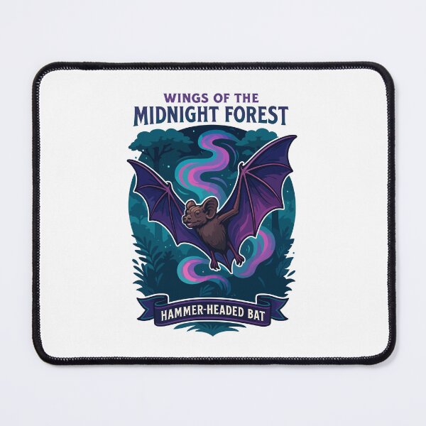 Item preview, Wings of the Midnight Forest – Hammer-Headed Bat Art designed and sold by WildlifeInc.