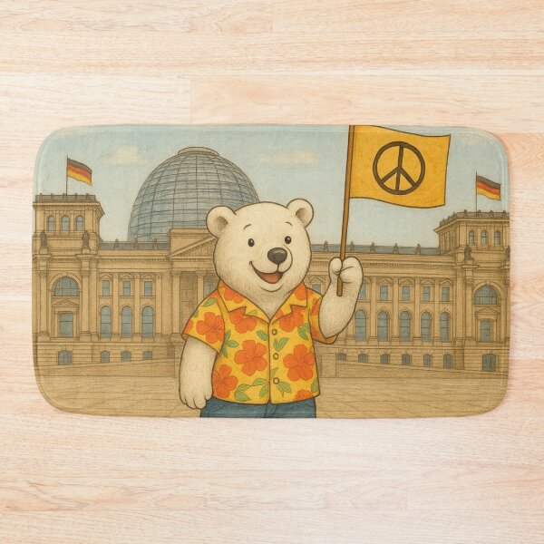Item preview, small polar bear in front of the Berlin Reichstag designed and sold by Mauswohn.