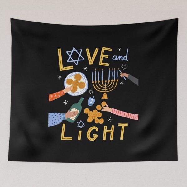 Item preview, Love And Light Happy Hanukkah Festival Of Lights Vibes designed and sold by JoannMinndy.