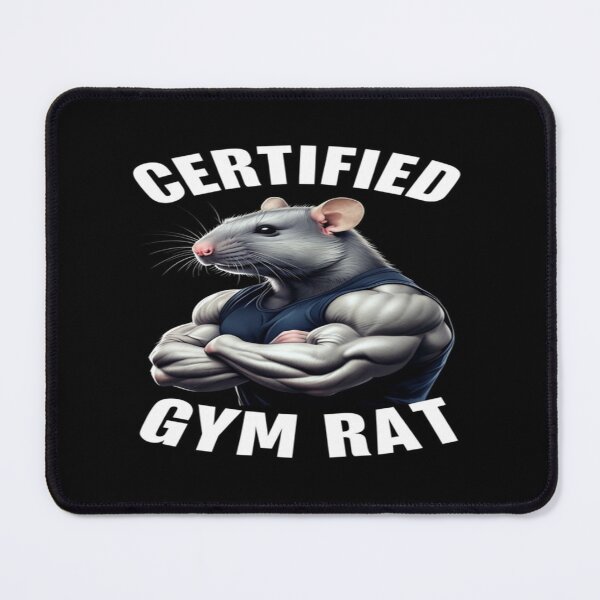 Item preview, Muscle Rat Gym Humor Art – Certified Gym Rat Fitness Poster for Weightlifting Motivation designed and sold by Bright Nest Studio.