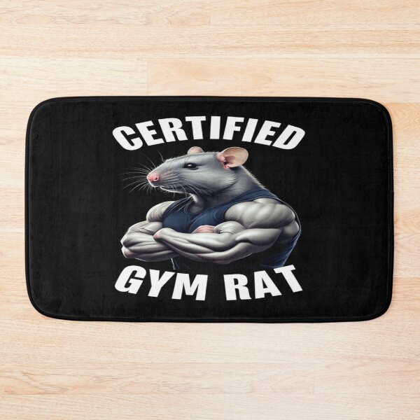 Item preview, Muscle Rat Gym Humor Art – Certified Gym Rat Fitness Poster for Weightlifting Motivation designed and sold by Bright Nest Studio.