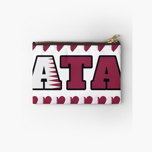 Item preview, Qatar Flag Letters And Hearts designed and sold by TheIconSmith.