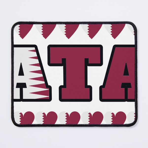 Item preview, Qatar Flag Letters And Hearts designed and sold by TheIconSmith.
