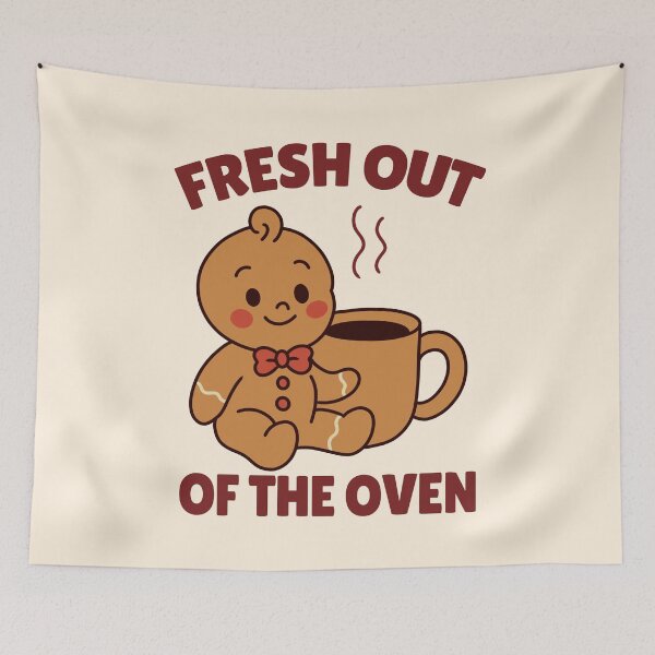 Item preview, Fresh Out of the Oven Gingerbread Coffee – Cute Christmas Baker Design designed and sold by Kewessthetic.