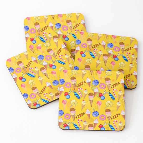 Item preview, Ice-cream, Donuts, Sweets, Lollipop Design - Yellow  designed and sold by PatternTitan.