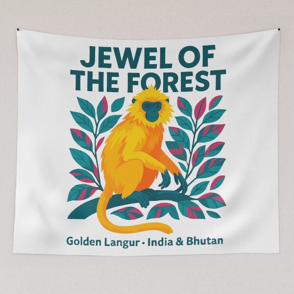 Item preview, Golden Langur Forest Treasure Art designed and sold by WildlifeInc.