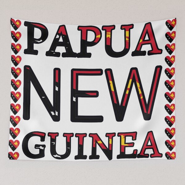 Item preview, Papua New Guinea Flag Letters And Hearts designed and sold by TheIconSmith.